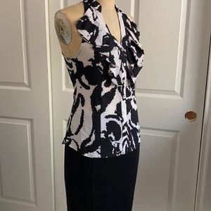 Express Black & White Blouse